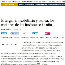 Energa, inmobiliario y banca, los motores de las fusiones este ao